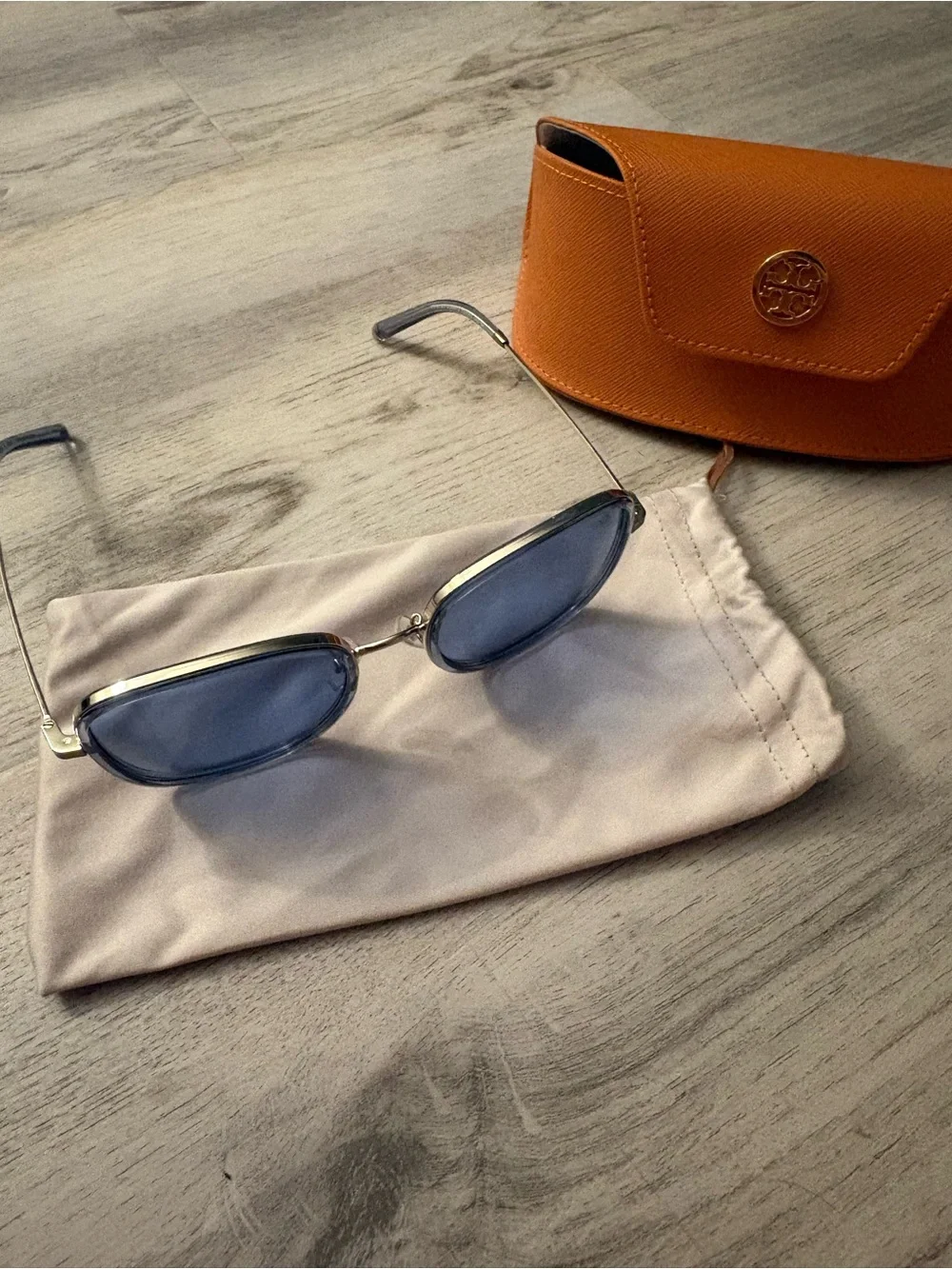 Tory Burch Blue Lens TY6101 Sunglasses With Case & Dust Cloth